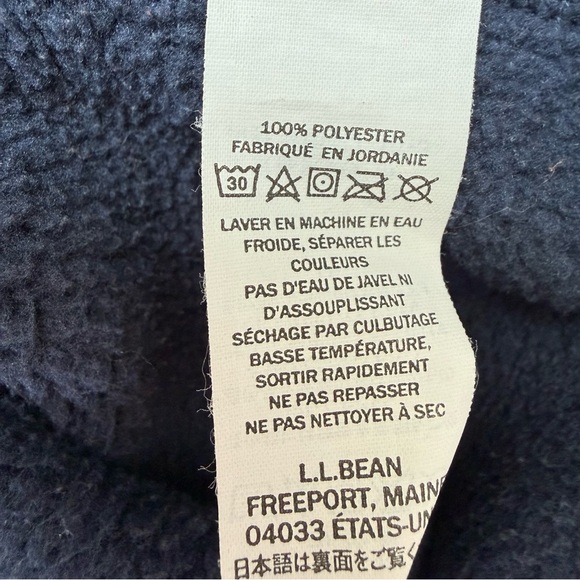 Men’s L.L. Bean Heathered Blue Sweater Fleece Vest | Size Medium - Picture 6 of 6